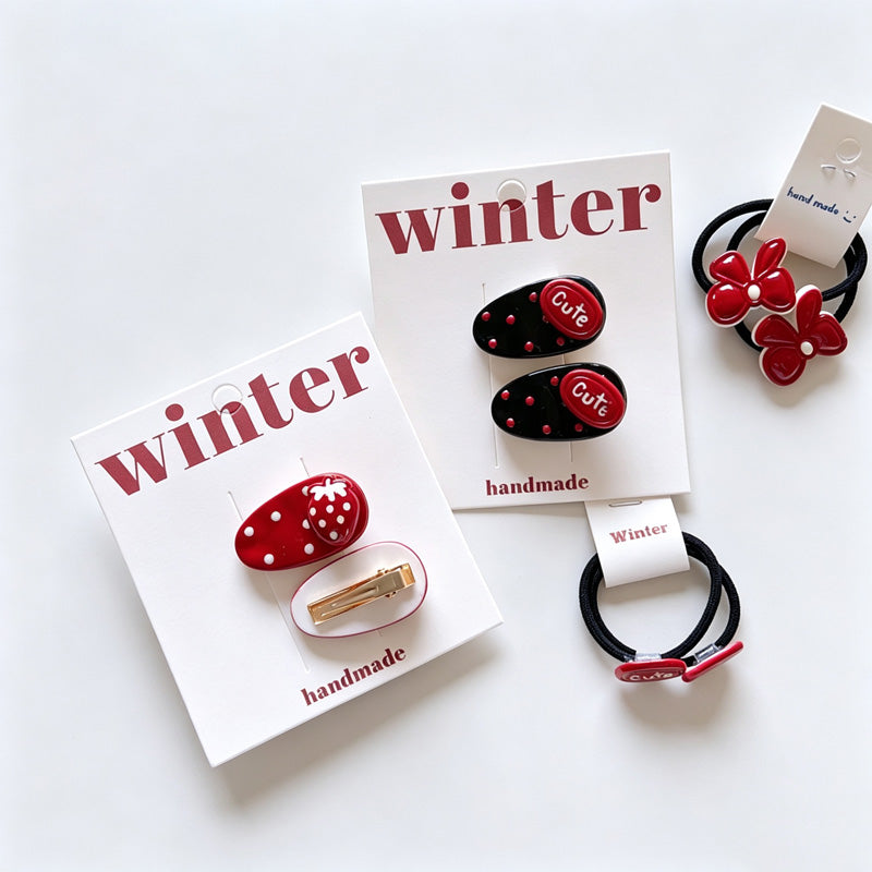 Dots BB Hair Clips Set