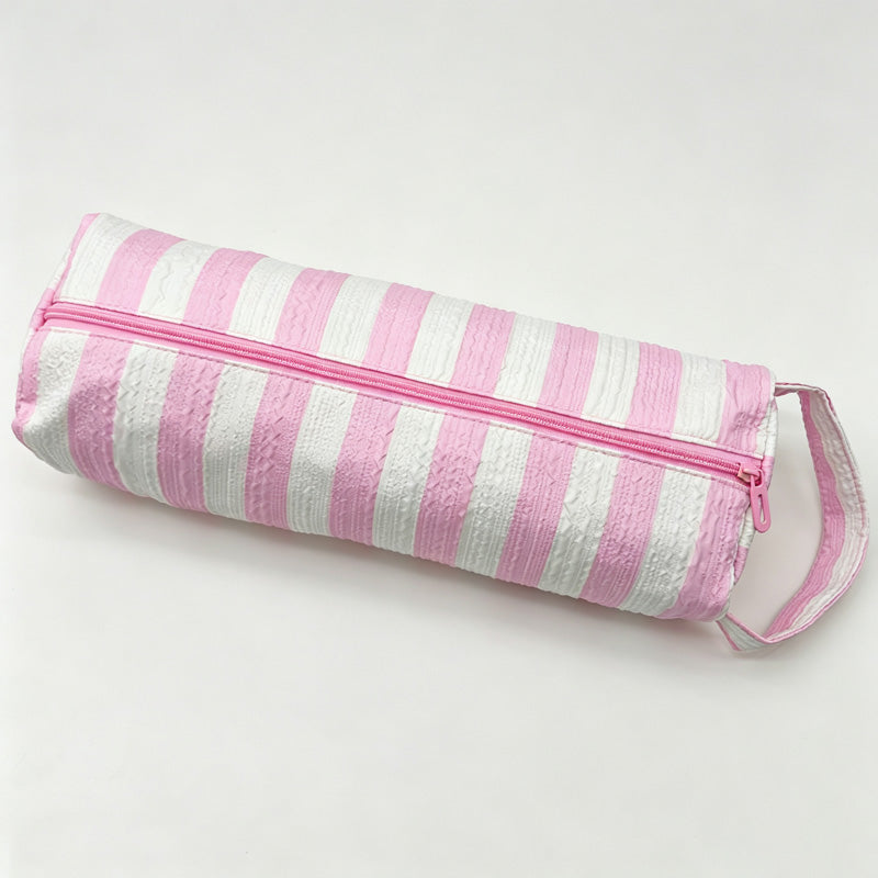 Striped Cylindrical Storage Pouch