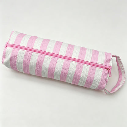 Striped Cylindrical Storage Pouch