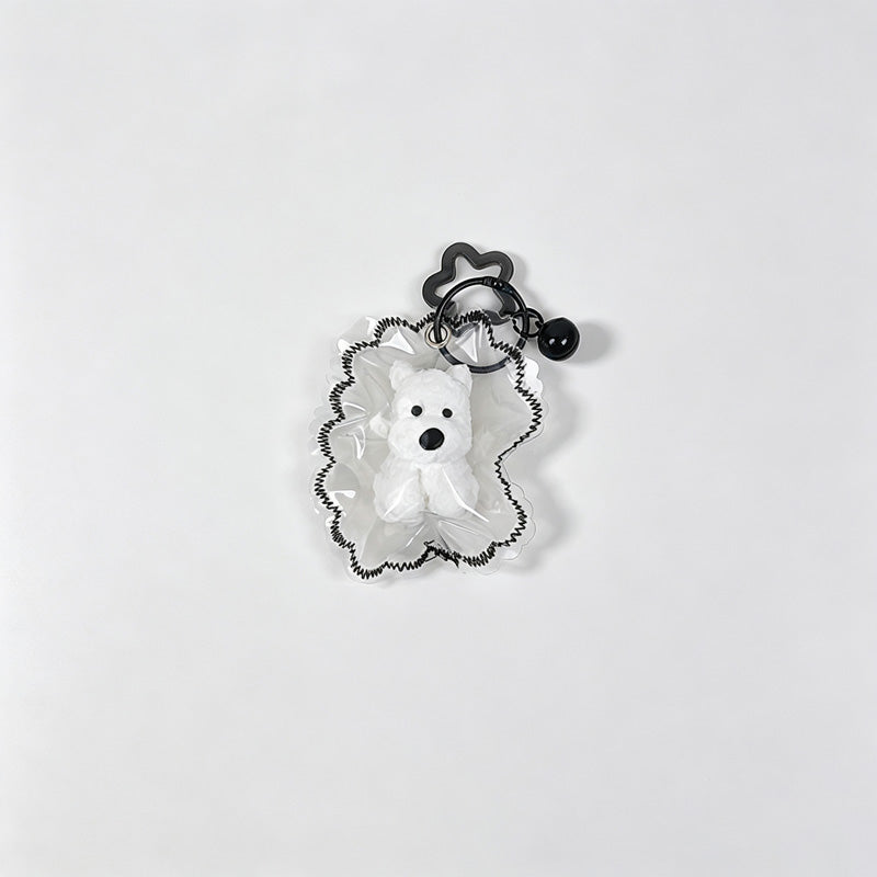 Mini Dog Squeeze Toy Keychain
