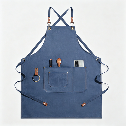 Cross‑Back Canvas Work Apron