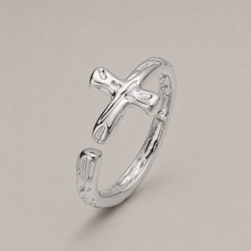 Cross Open Band Ring - Shopdayla Wholesale - #2242
