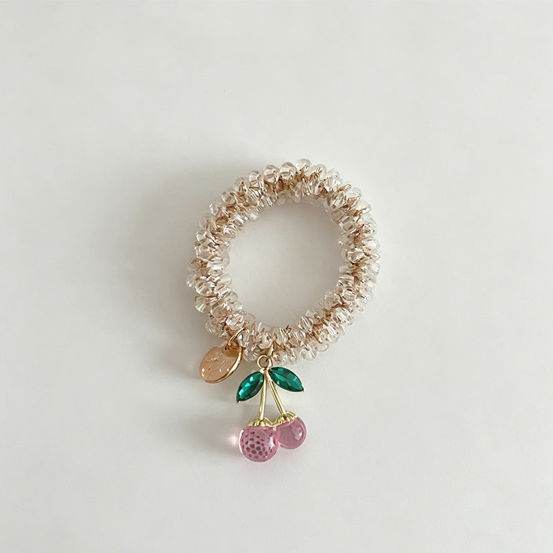 Flower Shape Bead Hair Tie
