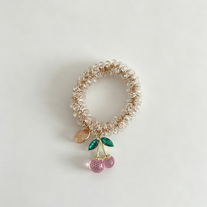 Flower Shape Bead Hair Tie