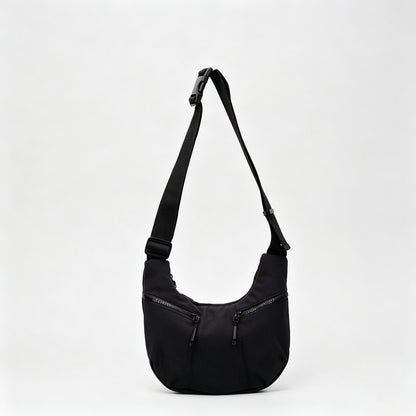 Crescent Nylon Hobo Crossbody Bag