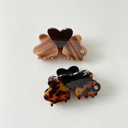 Heart Shape Tortoiseshell Hair Claw