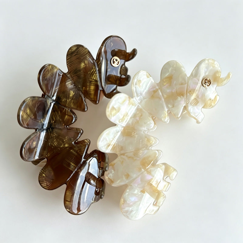 Petal Shape Acetate Hair Claw Clip