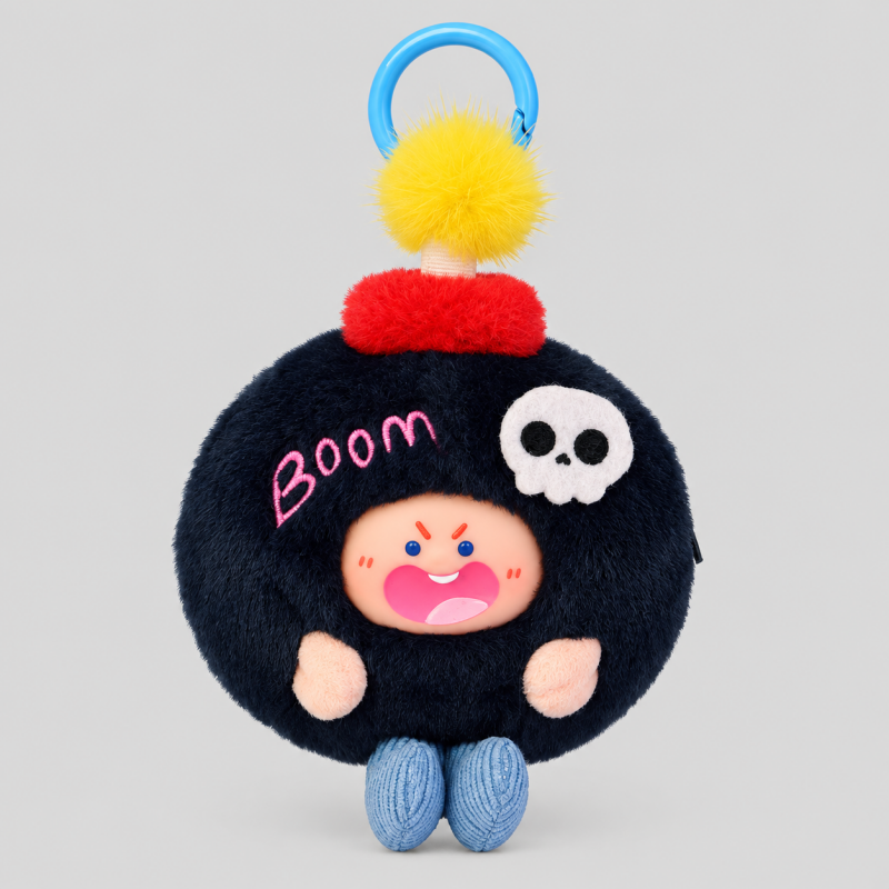 Plush Doll Earphone Keyring Coin Pouch