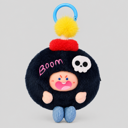 Plush Doll Earphone Keyring Coin Pouch