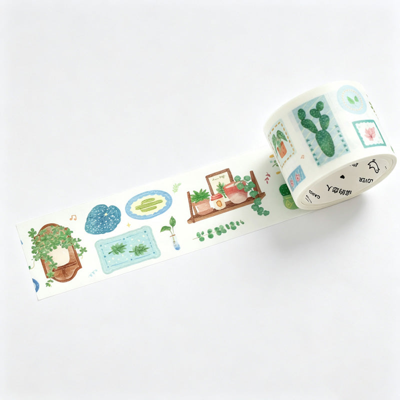 Plant Print Die‑Cut Washi Tape