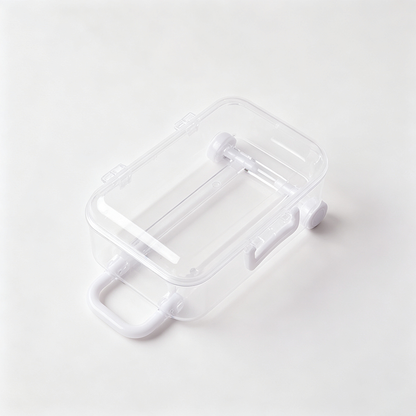 Mini Rolling Luggage Shaped Storage Box
