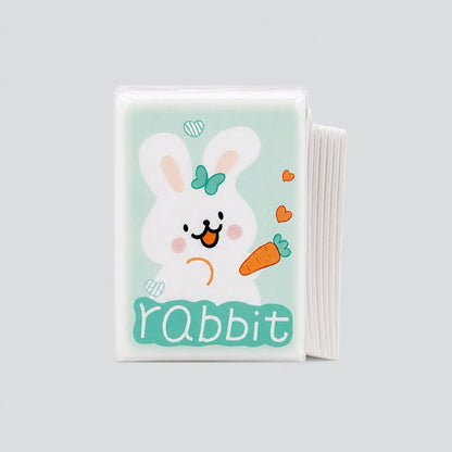Colorful Rabbit Pocket Tissues Set