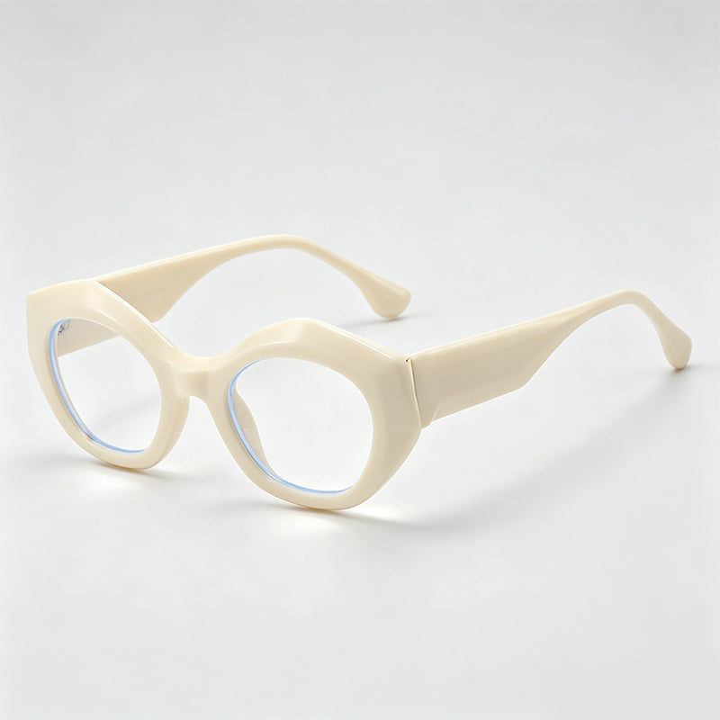 Irregular Polygon Tortoiseshell Frame Trendy Cat Eye Sunglasses