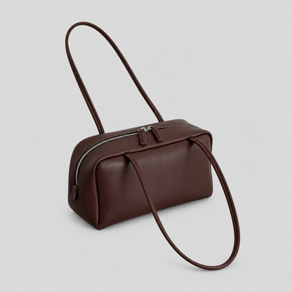 Faux Suede Shoulder Handle Bag