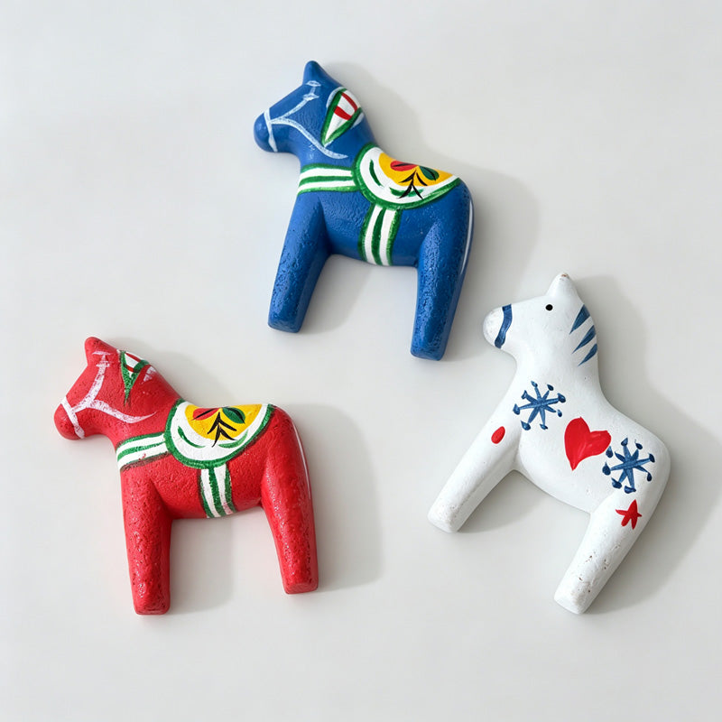 Painted Wooden Horse Fridge Magnet