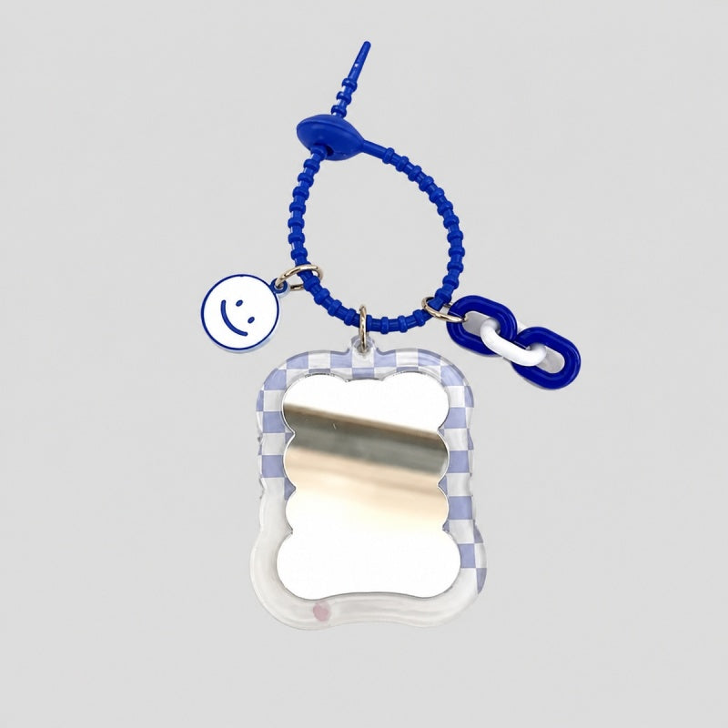 Flower Check Charm Mirror