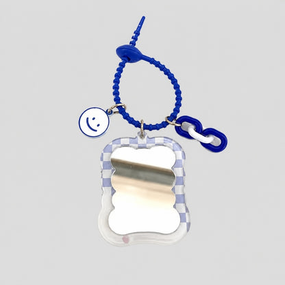Flower Check Charm Mirror