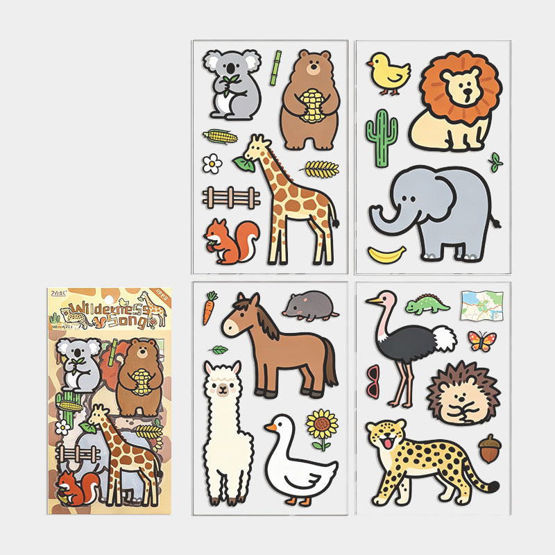 Animal Die Cut Stickers Set