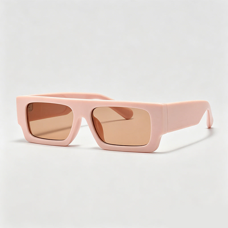 Chunky Narrow Rectangle Thick Frame Trend Sunglasses