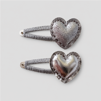 Metallic Heart Hair Accessories