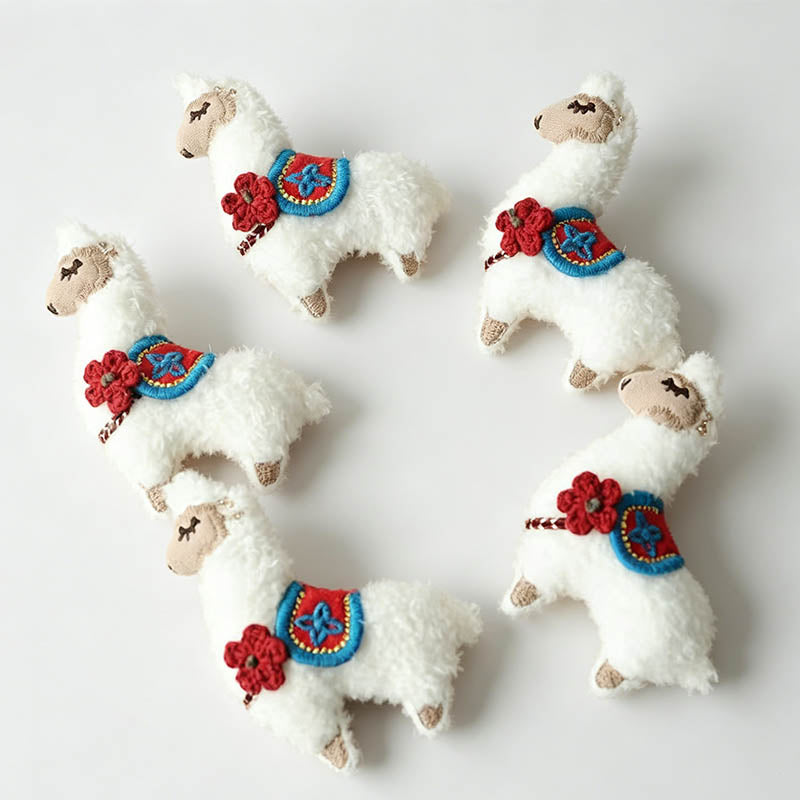 Embroidered Fabric Alpaca Broo - Shopdayla Wholesale - #5730