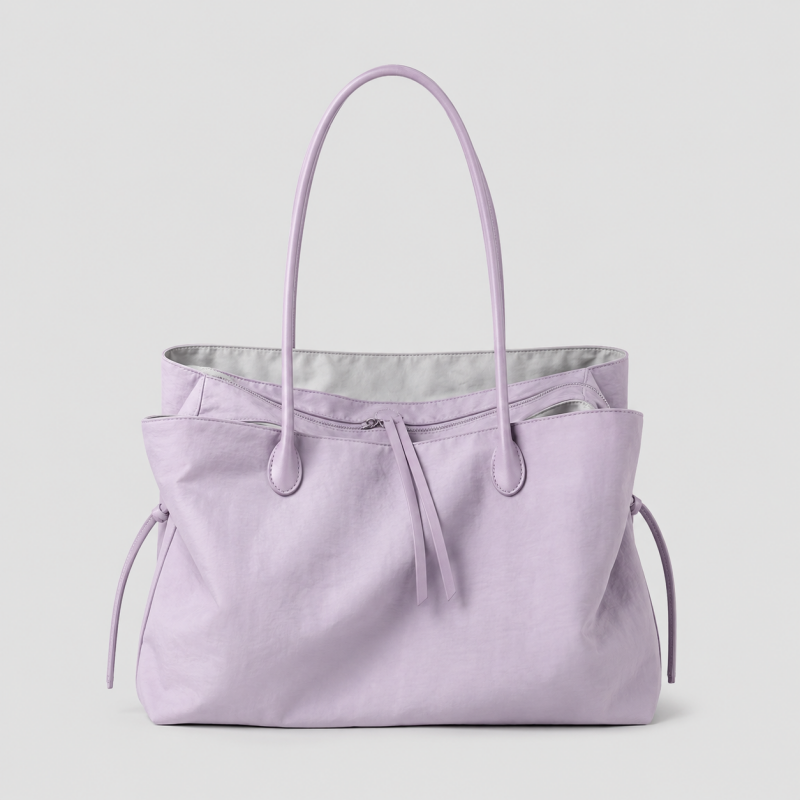 Drawstring Long Handle Tote