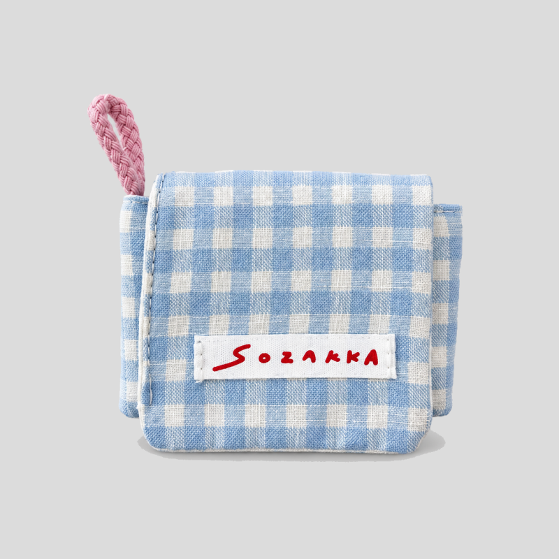 Gingham Earphone Mini Pouches