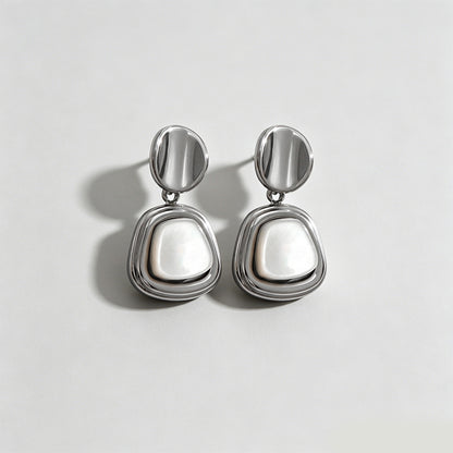 Vintage Natural Mother-of-Pearl Drop Earrings