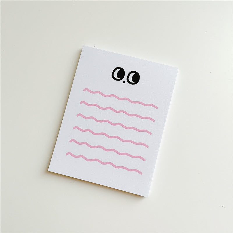 Wavy‑Line Eye Graphic Non‑Sticky Notes