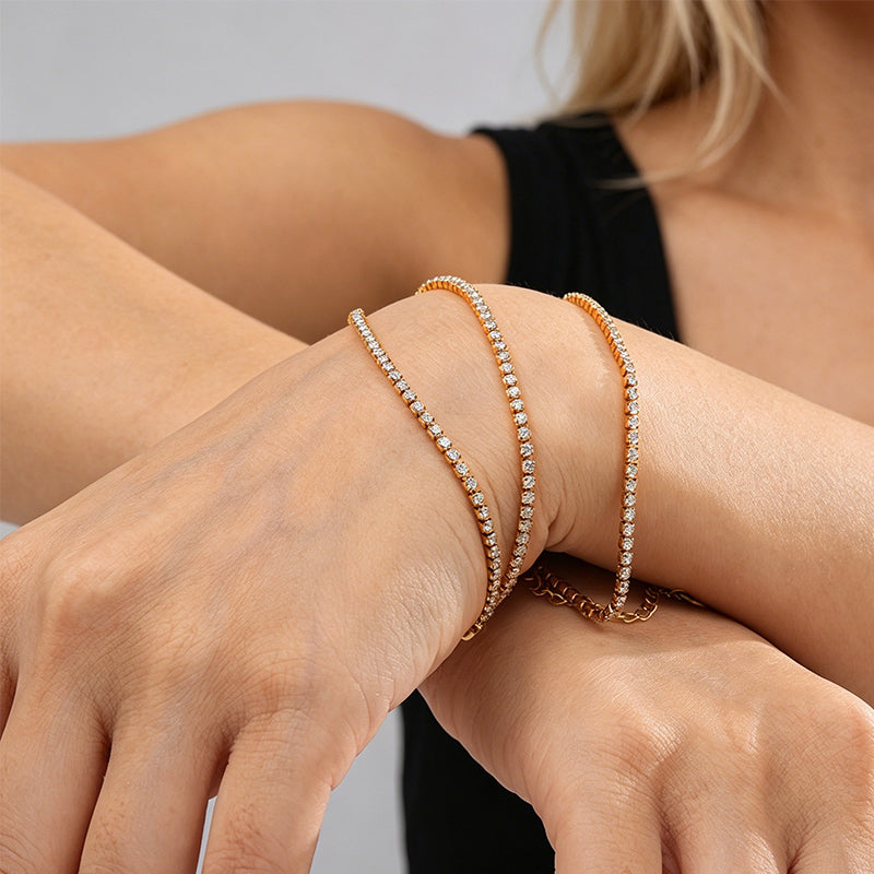 Luxury Full Paved Zircon Tennis Bracelet