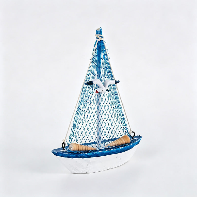 Wood Sailboat Model Ornament