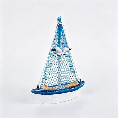 Wood Sailboat Model Ornament