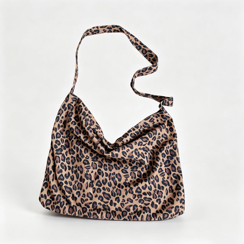 Leopard Print Large Shoulder Bag