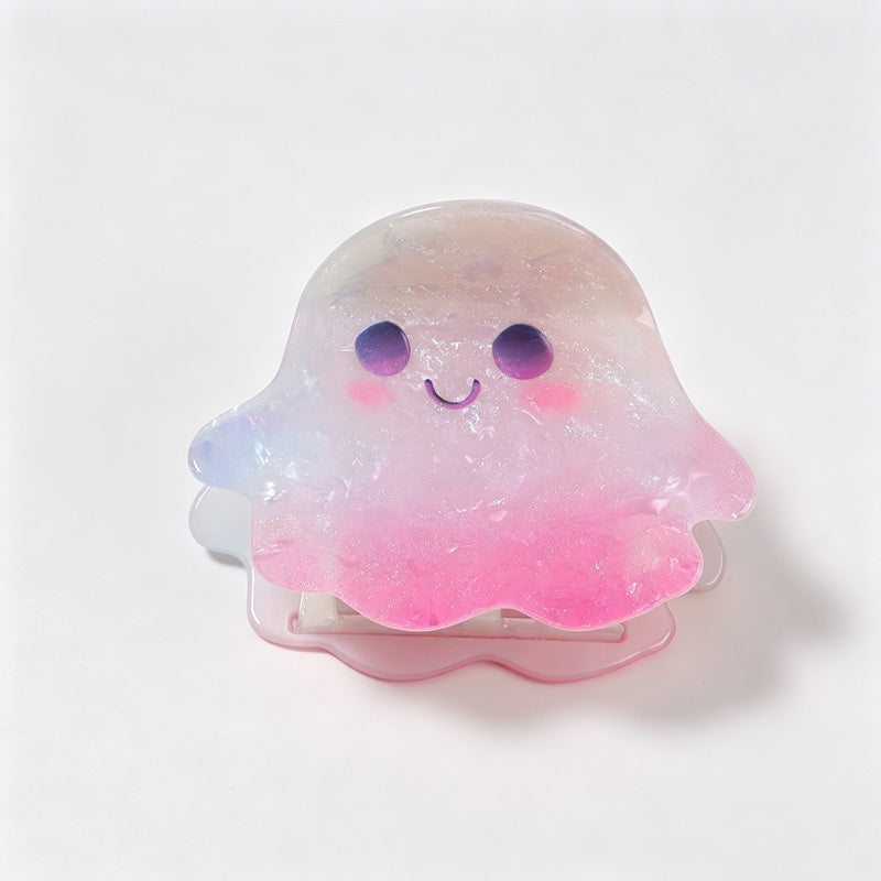 Ghost Pumpkin Hair Claw Clip