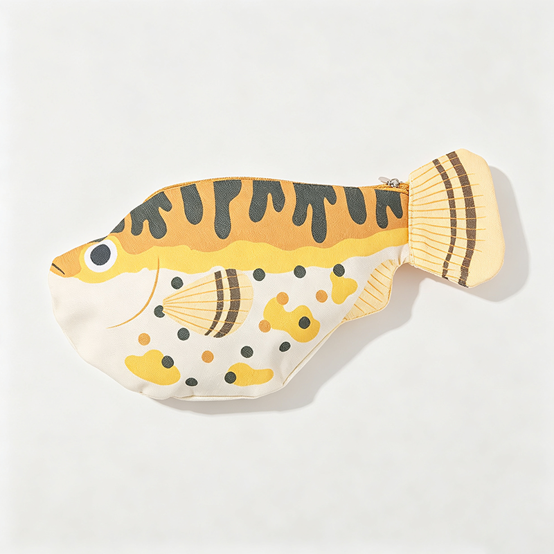 Fish‑Shaped Canvas Pencil Case