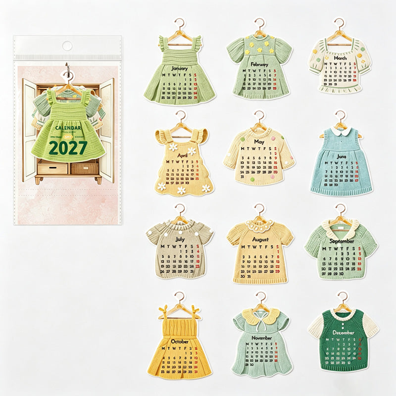 Sweater Calendar Memo Set