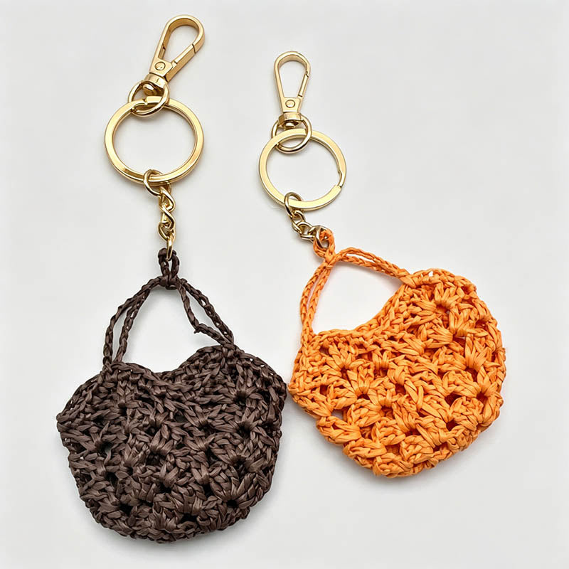 Woven Mini Handbag Keychain Ba - Shopdayla Wholesale - #5570