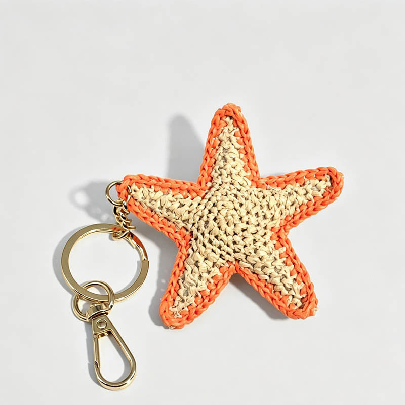 Crochet Starfish Keychain Bag - Shopdayla Wholesale - #5634
