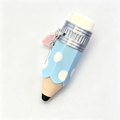 Polka Dots Pencil Shape Keychain