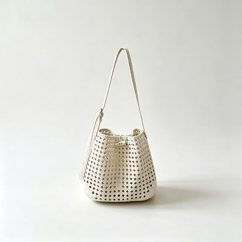 Perforated Bucket Shoulder Bag