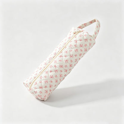 Quilted Floral Storage Pouch