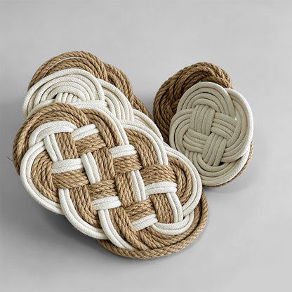 Braided White Coaster