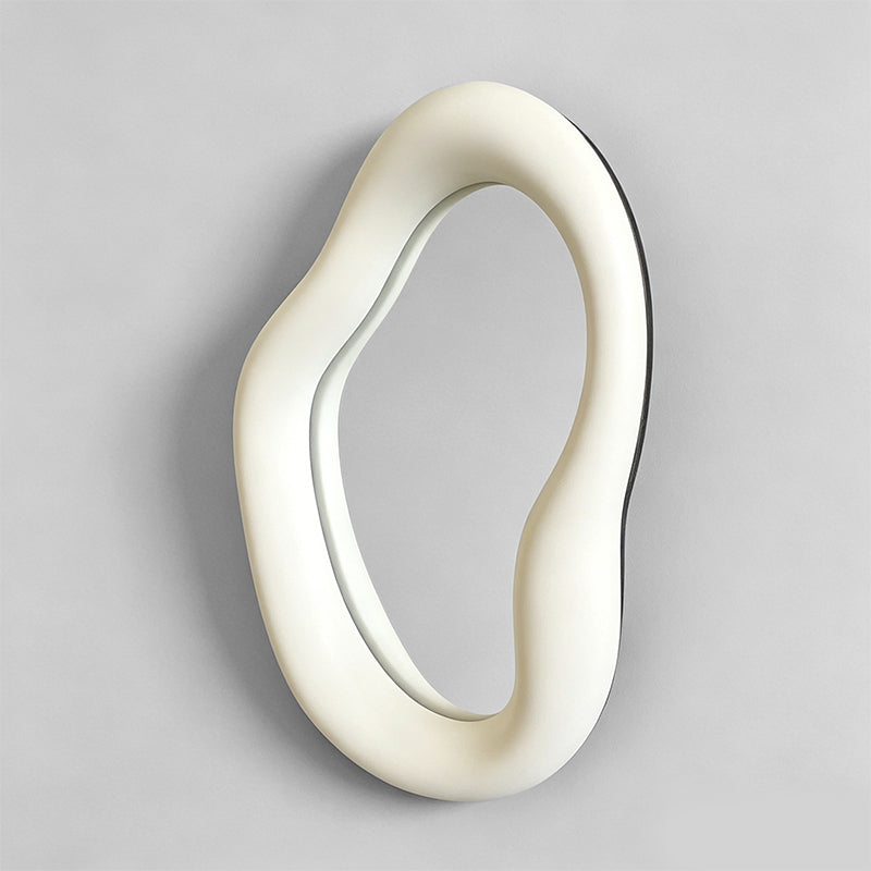 Ear-shaped Irregular Ceramic Framed Vanity Mirror