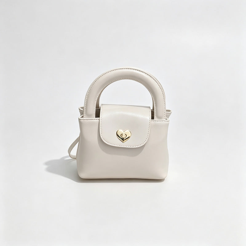 Heart Lock Top Handle Bag