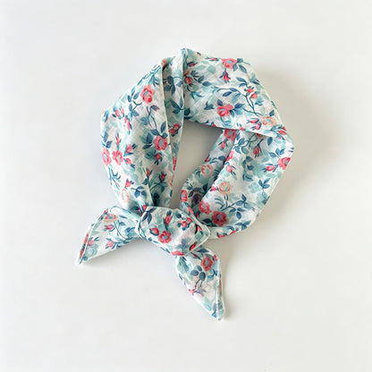 Square Print Floral Neck Head Bandana