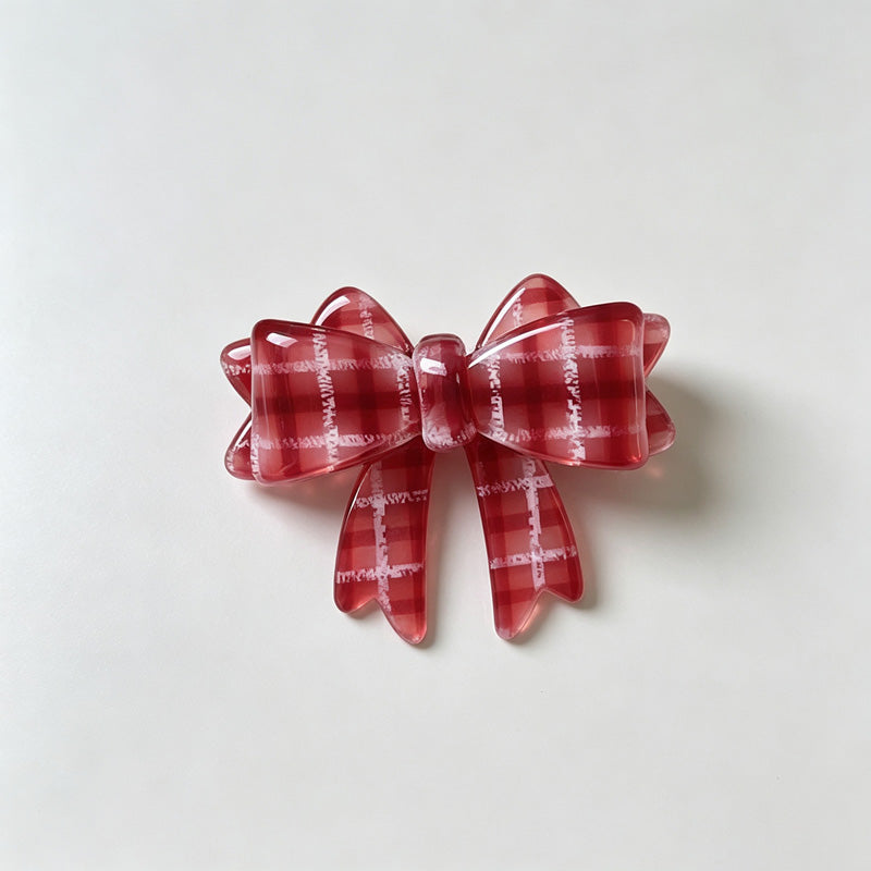 Gingham Bow Hair Tie