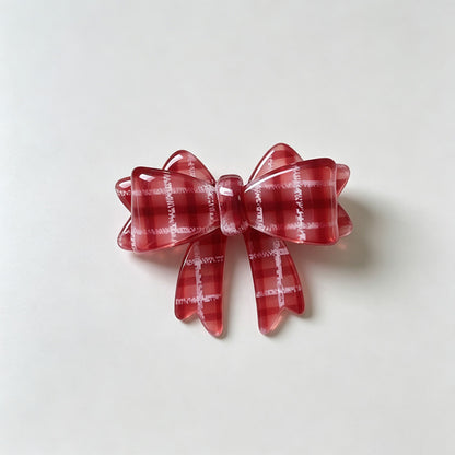 Gingham Bow Hair Tie