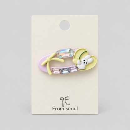 Rhinestone Animal Hair Clip