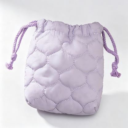 Quilted Drawstring Storage Pouch