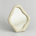 Irregular Wavy Ceramic Framed Decor Mirror